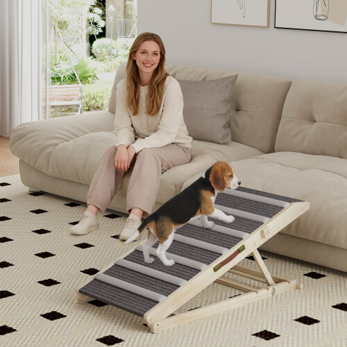PawHut Rampa para Perro Bicolor 100 x 50 x 50 cm 1