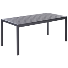 Garden Dining Table VERNIO 180 cm 90 cm Metal Black