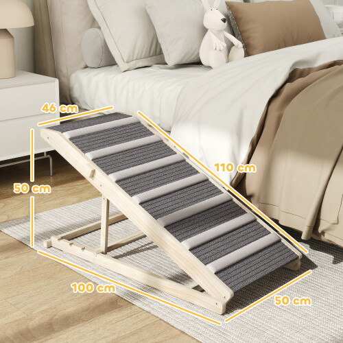 PawHut Rampa para Perro Bicolor 100 x 50 x 50 cm 2