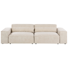 Modular Sofa 2 Seater HELLNAR Velvet Light Beige