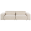 Beliani Modular Sofa 2 Seater HELLNAR Velvet Light Beige 1