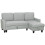 Homcom Sofá Cama Gris 197 x 129 x 85 cm 1