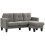 Homcom Sofá Chaise Longue Gris 186 x 130 x 84 cm 1