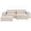 Beliani Modular Corner Sofa 3 Seater HELLNAR with Ottoman Velvet Light Beige Left Hand 1