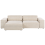 Beliani Modular Sofa 2 Seater HELLNAR with Ottoman Velvet Light Beige 1