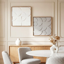 Decoración para Pared Blanco 80 x 3.5 x 80 cm