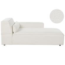 Left-Hand Chaise Longue HELLNAR Boucle Off-White