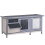 PawHut Conejera de Exterior Gris 112 x 50 x 54 cm 1