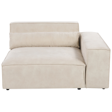 Corner Seat HELLNAR Velvet Light Beige Left Hand