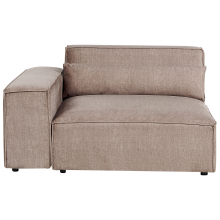 Corner Seat HELLNAR Fabric Light Brown Right Hand