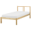 Beliani Bed Pine Wood VANNES 90 x 200 cm (EU Single) Light Brown 1