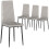 Homcom Sillas de Comedor Gris 41 x 50 x 97 cm 1
