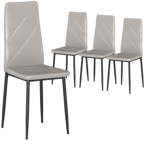 Homcom Sillas de Comedor Gris 41 x 50 x 97 cm