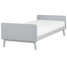 Bed Pine Wood BONNAC 90 x 200 cm (EU Single) Grey