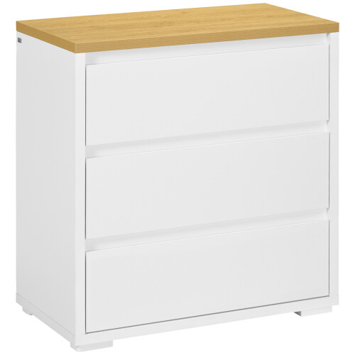 Homcom Cómoda para Dormitorio Blanco 70 x 37 x 75 cm