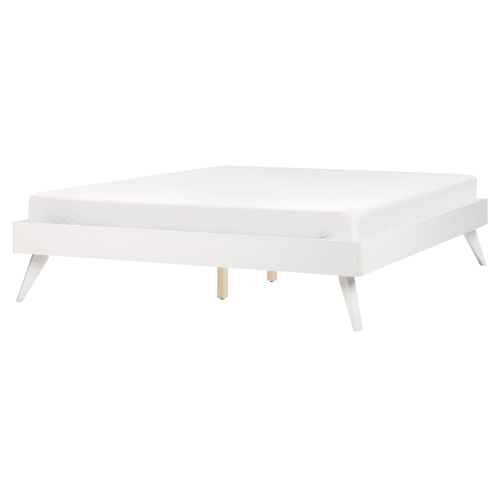 Beliani Bed without Headboard BERRIC 160 x 200 cm (EU King Size) White