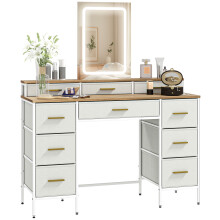 Tocador de Maquillaje Marrón 118.5 x 39.5 x 140 cm