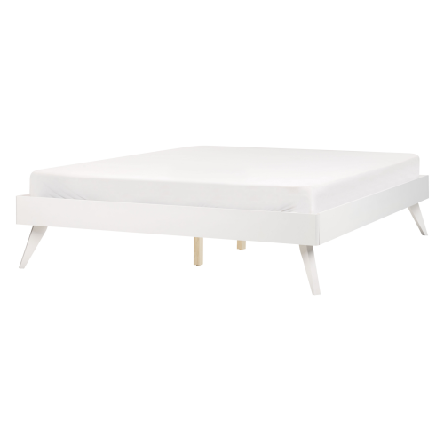 Beliani Bed without Headboard BERRIC 140 x 200 cm (EU Double) White