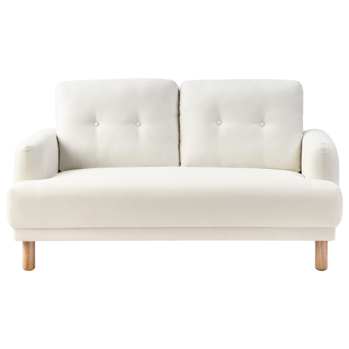 Beliani Sofa 2 Seater TUVE Fabric Off-White