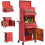 Homcom Carro de Herramienta Rojo 60.5 x 33.5 x 131 cm 1