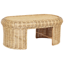Garden Coffee Table LIVADEIA 60 cm 96 cm Rattan Natural