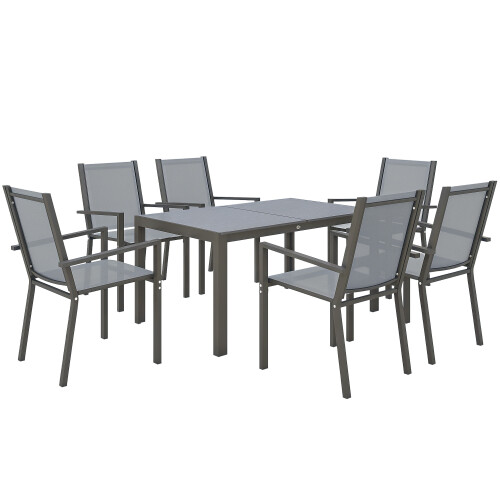 Outsunny Conjunto de Jardín Gris 150 x 90 x 73 cm
