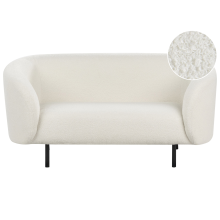 Sofa 2 Seater LOEN Boucle White