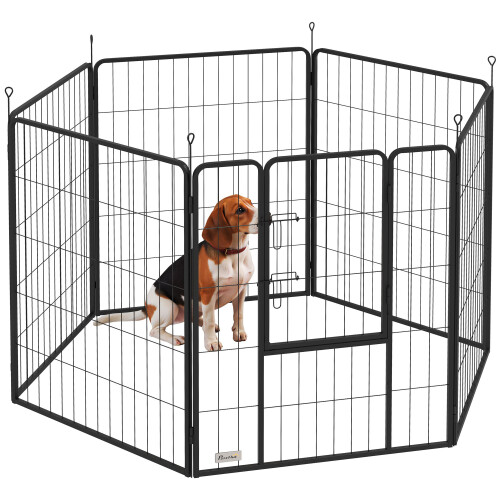PawHut Parque para Perro Negro 160 x 80 x 100 cm