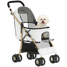 Carrito para Perro Gris 80 x 44.5 x 97 cm