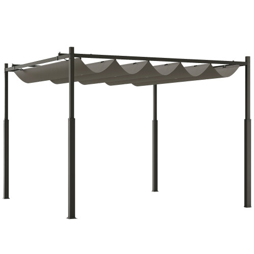 Outsunny Pérgola Gris 298 x 298 x 230 cm
