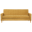 Beliani Sofa Bed 3 Seater VEHKOO Fabric Mustard 1