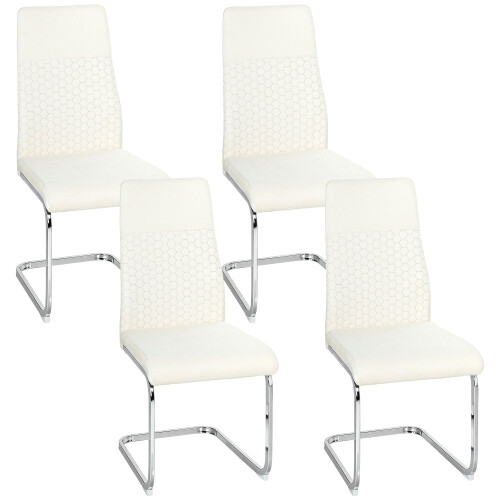 Homcom Sillas de Comedor Beige 45 x 61 x 98 cm