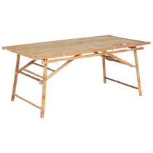 Garden Dining Table TINDARI 180 cm 90 cm Bamboo Light Brown
