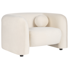 Armchair LEIREN Velvet Off-White