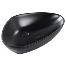Countertop Basin TIRIG 600 x 390 mm Ceramic Black