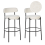 Beliani Set of 2 Bar Chairs ALLISON Boucle White 1