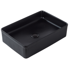 Countertop Basin GELDO 500 x 340 mm Ceramic Black
