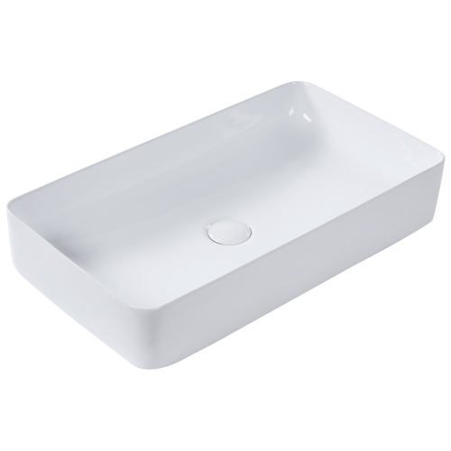 Beliani Countertop Basin ULUA 610 x 350 mm Ceramic White