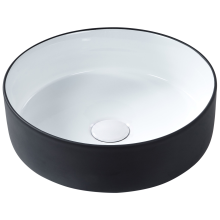 Countertop Basin CALIG 360 mm Ceramic Black/ White