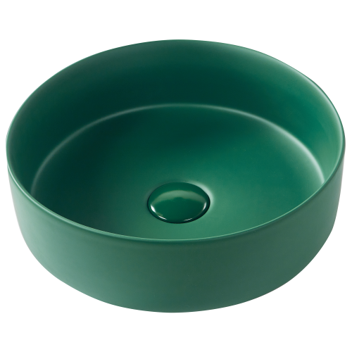 Beliani Countertop Basin GUDAR  370 mm Ceramic Dark Green