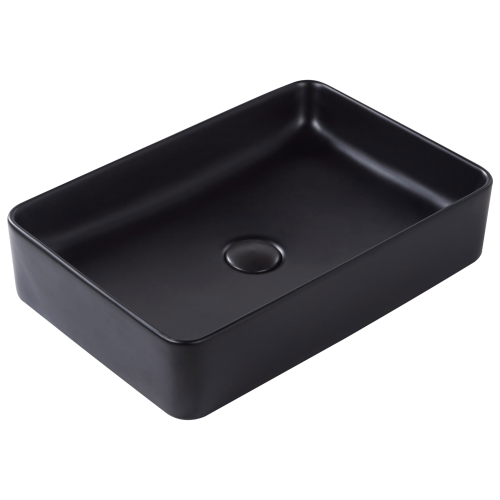 Beliani Countertop Basin CHIVANA 510 x 340 mm Ceramic Black