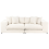 Beliani Sofa 3 Seater GLORVIKA II Fabric Off-White 1