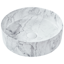Countertop Basin MANIS 400 mm Ceramic White Marble
