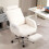Homcom Silla de Escritorio Beige 67 x 74 x 115 cm 5