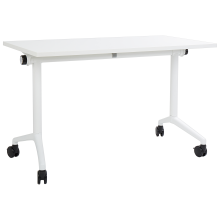 Foldable Office Desk CAVI 120 cm 60 cm with Wheels White