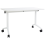 Beliani Foldable Office Desk CAVI 120 cm 60 cm with Wheels White 1
