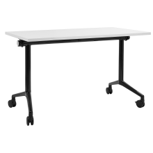 Foldable Office Desk CAVI 120 cm 60 cm with Wheels White