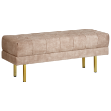 Upholstered Bench ROSEVILLE Velvet Taupe
