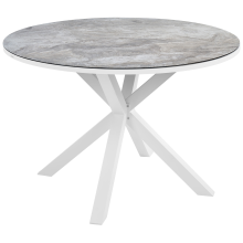 Garden Dining Table MALETTO 120 cm 120 cm Glass Dark Grey