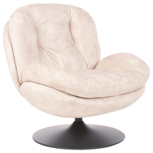 Swivel Armchair NOLVIK Velvet Light Beige